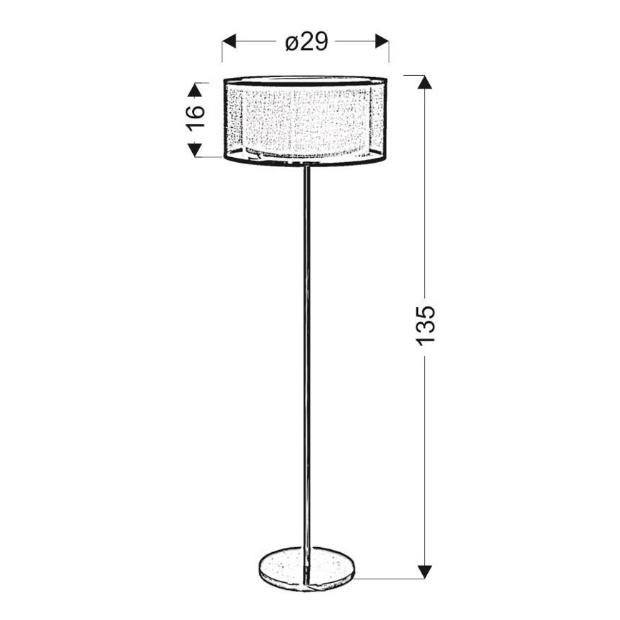 Торшер SOLO 3xE14/40W/230V серая/блестящий хром
