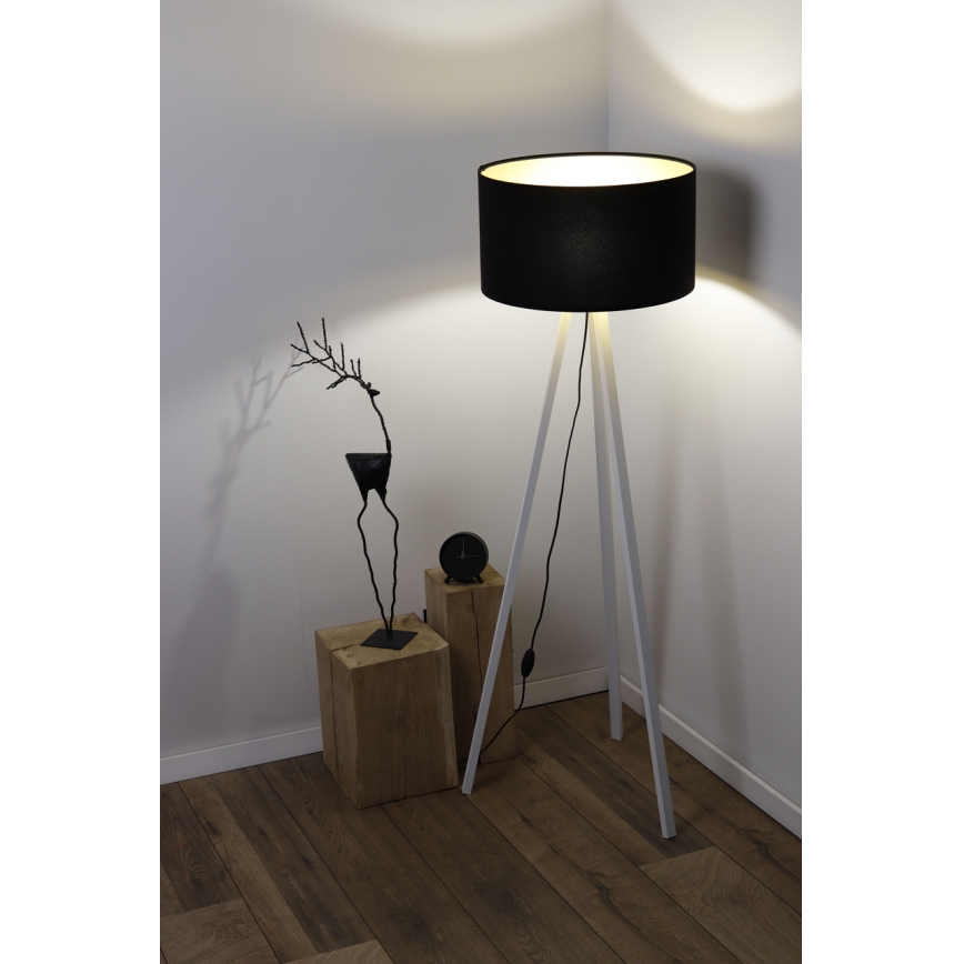 Торшер STANDART 1xE27/60W/230V черный/белый