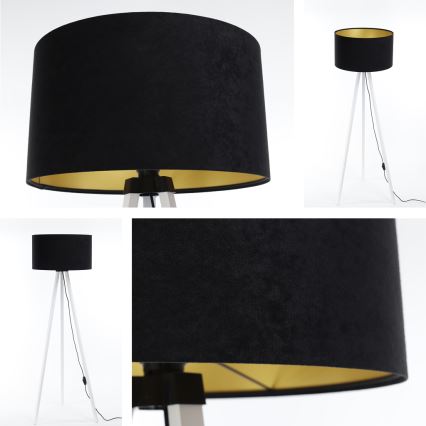 Торшер STANDART 1xE27/60W/230V чорний/білий