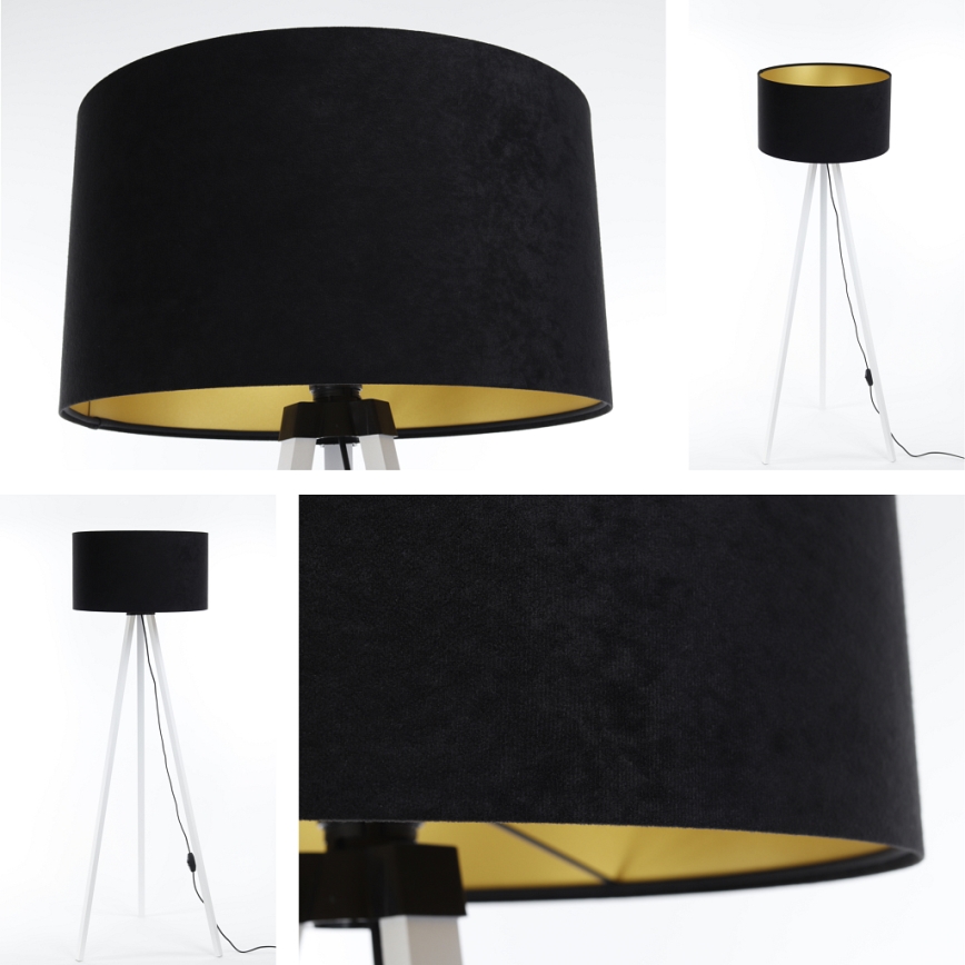 Торшер STANDART 1xE27/60W/230V чорний/білий