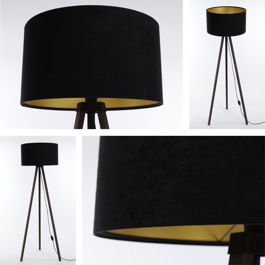 Торшер STANDART 1xE27/60W/230V чорний/коричневий