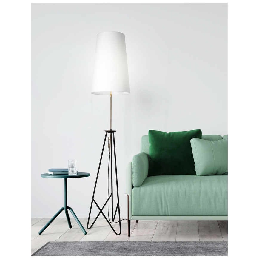 Торшер TAFLO 1xE27/60W/230V белая/черная/золотая