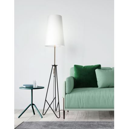 Торшер TAFLO 1xE27/60W/230V білий/чорний/золотий