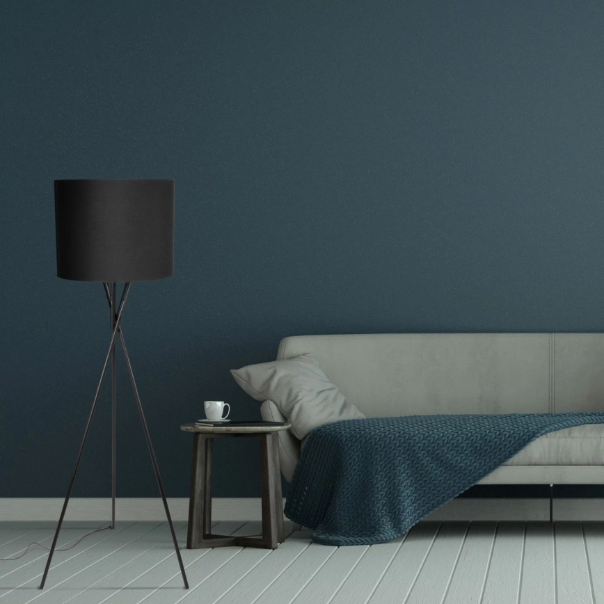 Торшер TEKLA 1xE27/20W/230V чорний