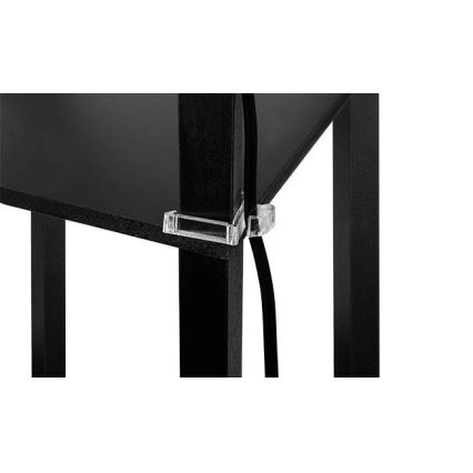 Торшер з поличками 1xE27/60W/230V чорний/білий