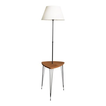 Торшер зі столиком 1xE27/40W/230V чорний/коричневий