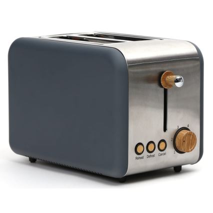 Тостер с двумя отделениями 900W/230V нержавеющая сталь/серый