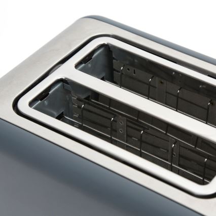Тостер с двумя отделениями 900W/230V нержавеющая сталь/серый