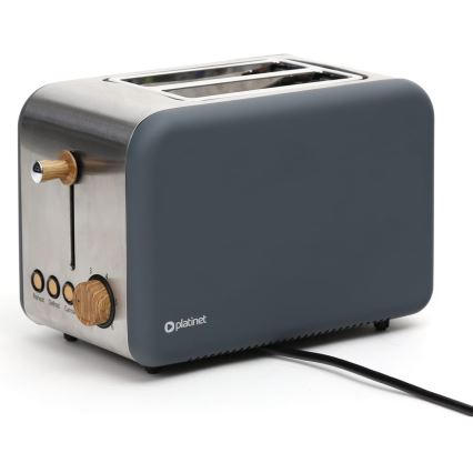 Тостер с двумя отделениями 900W/230V нержавеющая сталь/серый