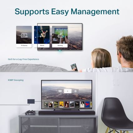 TP-Link - 8-портовий гігабітний комутатор Easy Smart