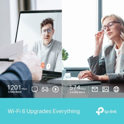 TP-Link - Двохдіапазонний бездротовий USB-адаптер з Wi-Fi 6 Archer TX20U