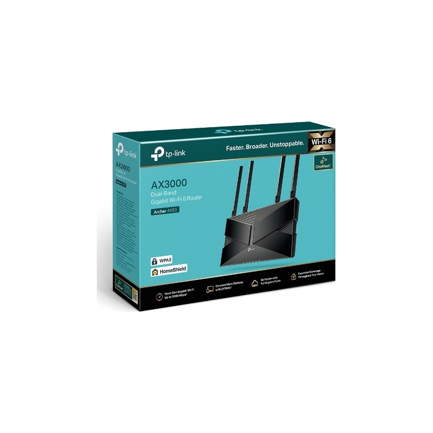 TP-Link - Двохдіапазонний гігабітний маршрутизатор Wi‑Fi 6 Archer AX53