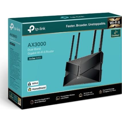 TP-Link - Двухдиапазонный гигабитный Wi-Fi 6 маршрутизатор Archer AX53