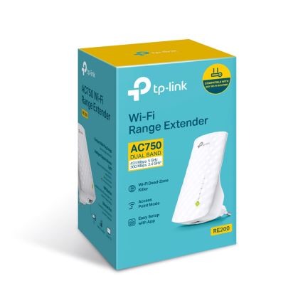 TP-Link - Двухдиапазонный Wi-Fi 5 расширитель диапазона RE200