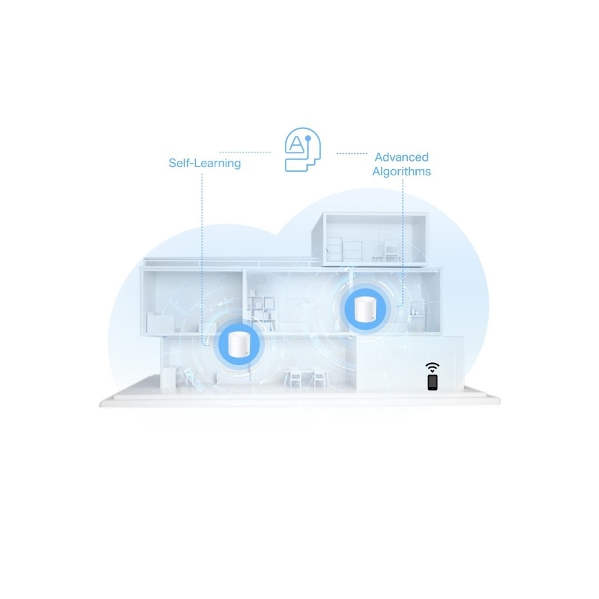 TP-Link - Набор из 2 устройств Wi‑Fi 6 Mesh для всего дома Deco X10