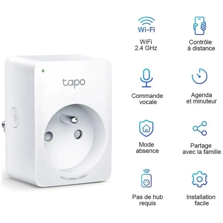 TP-Link - Розумна розетка E 2300W Wi-Fi