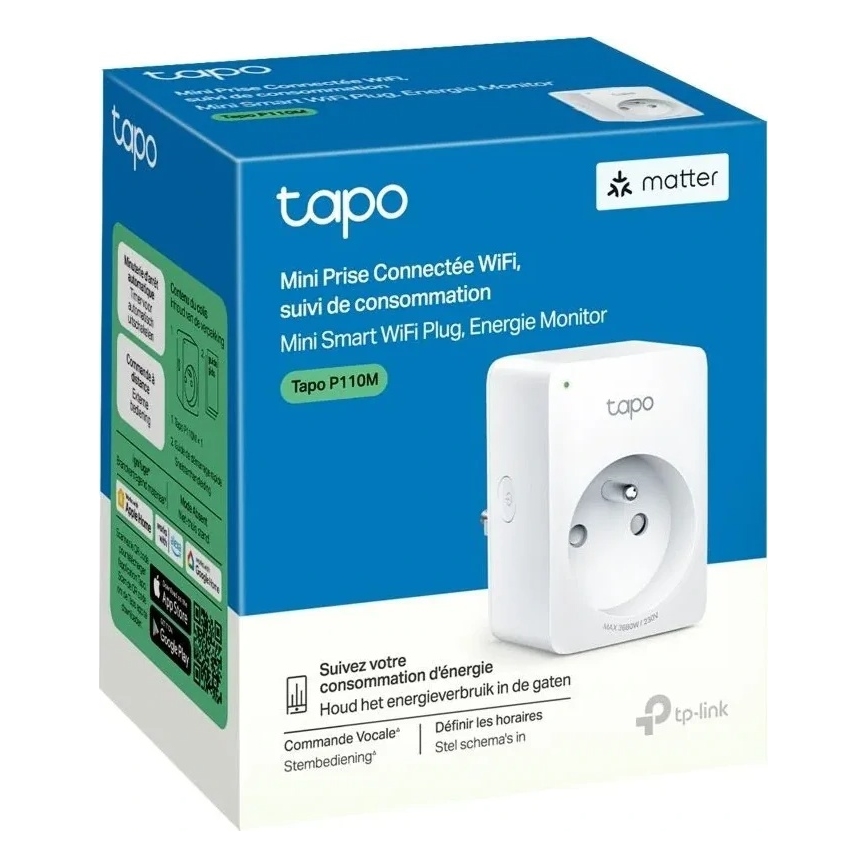 TP-Link - Розумна розетка E MATTER 3680W Wi-Fi
