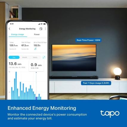 TP-Link - Розумна розетка E MATTER 3680W Wi-Fi