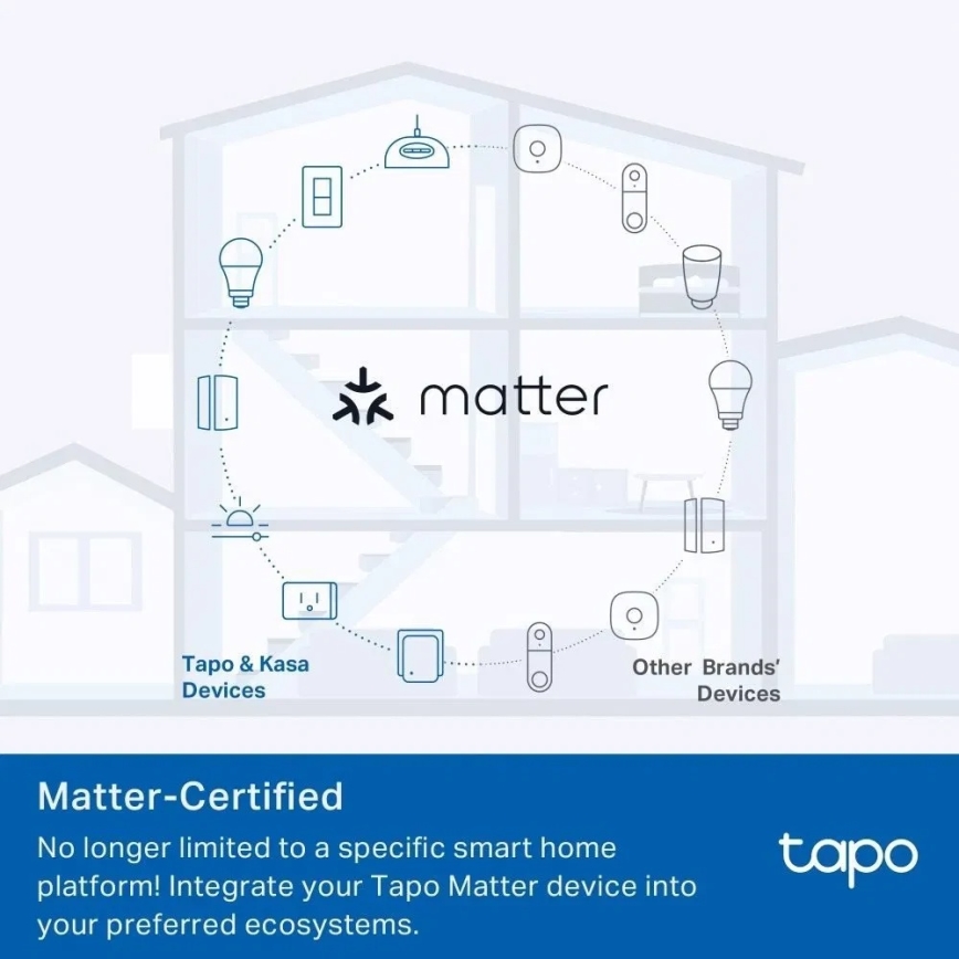 TP-Link - Розумна Wi-Fi-розетка E MATTER 3690 Вт
