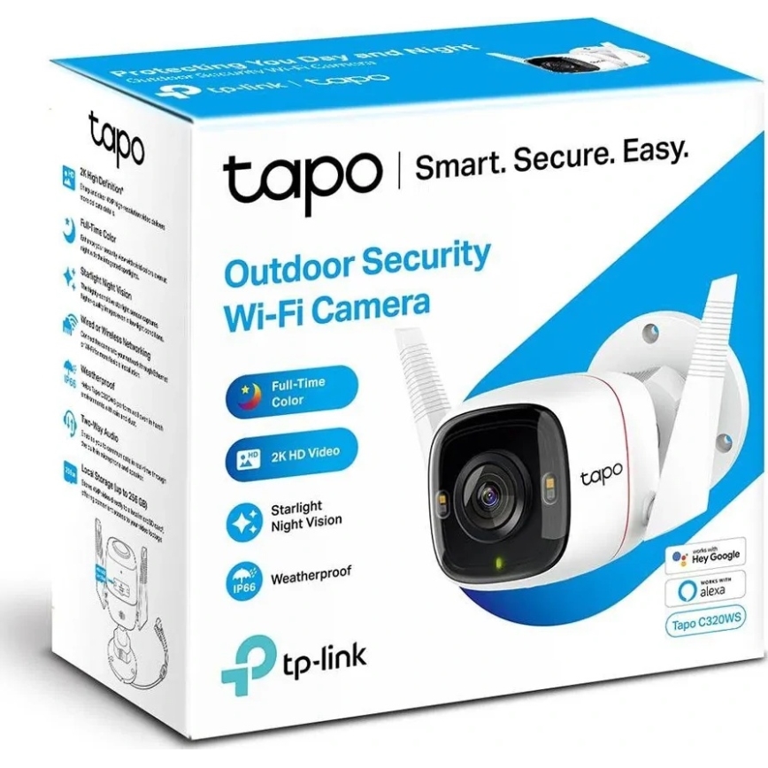 TP-Link - Розумна зовнішня камера IP66 Wi-Fi Tuya
