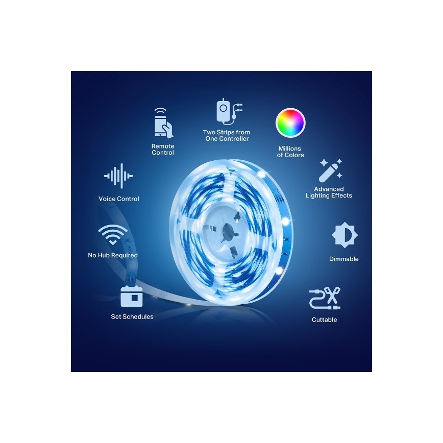 TP-Link - світлодіодна RGBW стрічка з регулюванням яскравості 5 m LED/20,5W/230V Wi-Fi