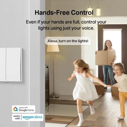 TP-Link - Умный двухкнопочный выключатель света 2xAAA Wi-Fi
