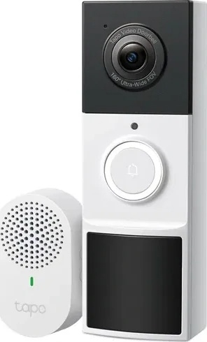 TP-Link - Умный видеозвонок 2K 6400 mAh IP65 Wi-Fi Tuya