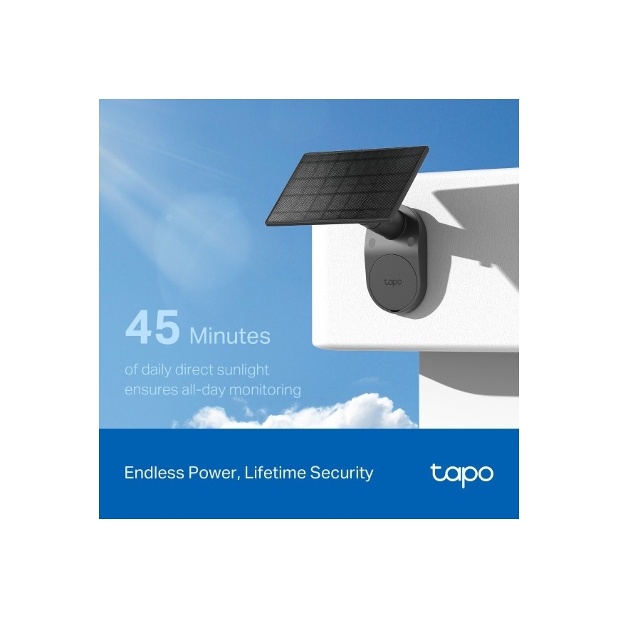 TP-Link - Вулична сонячна камера з датчиком, IP65, Wi-Fi