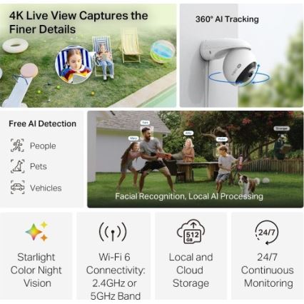 TP-Link - Зовнішня Wi-Fi камера з датчиком, ступінь захисту IP66