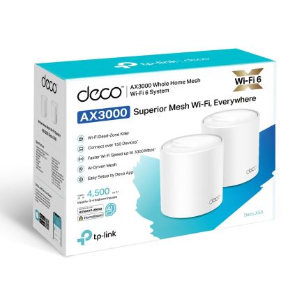 TP-Link - комплект из 2 Wi-Fi 6 mesh-систем для всего дома Deco X50