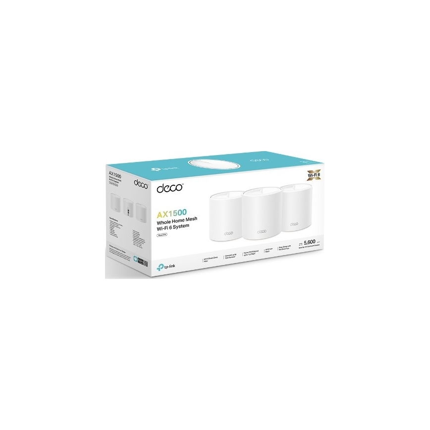 TP-Link - комплект из 3 устройств mesh‑системы Wi‑Fi 6 Deco X10 для полного покрытия дома