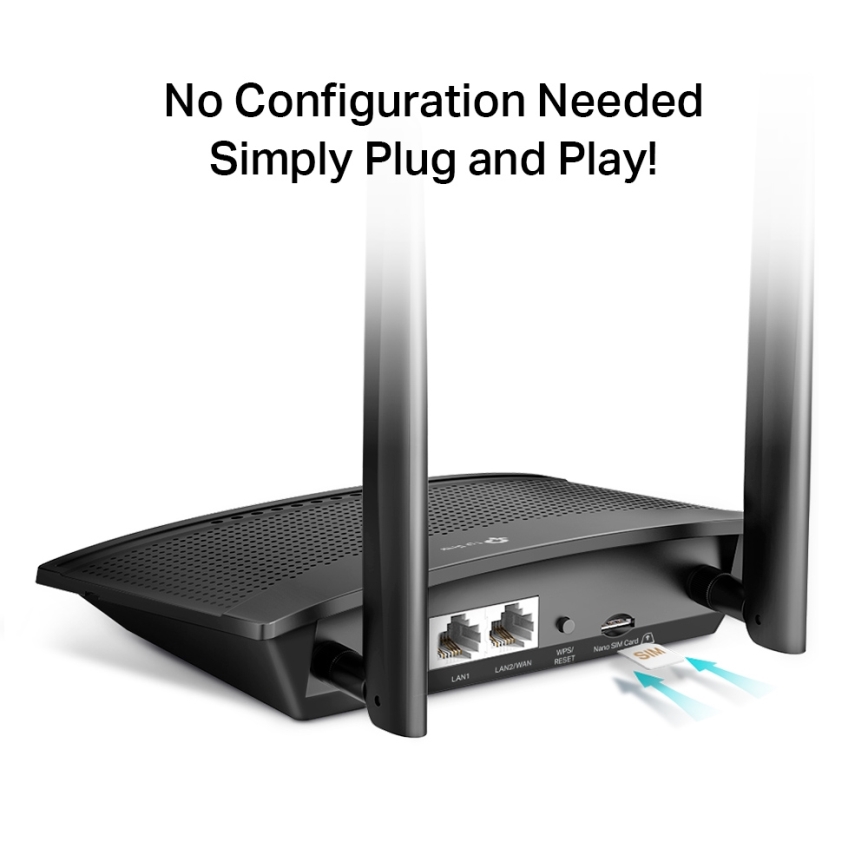 TP-Link — беспроводной маршрутизатор 4G LTE Wireless N TL-MR100, 300 Мбит/с Wi-Fi