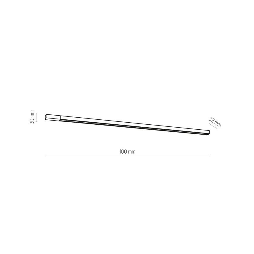 Трекова система 3-фазний TRACER 1 м чорний