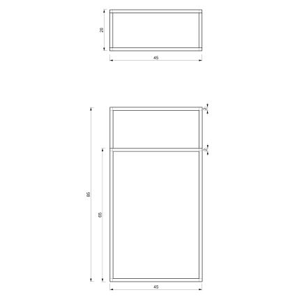 Тримач для рушників 85x45 см чорний