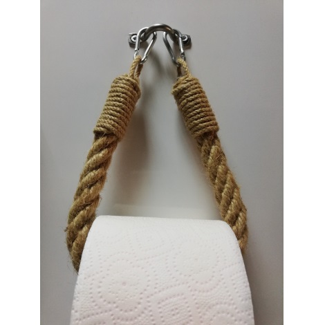 Тримач для туалетного паперу мотузковий BORU 22x14 см коричневий