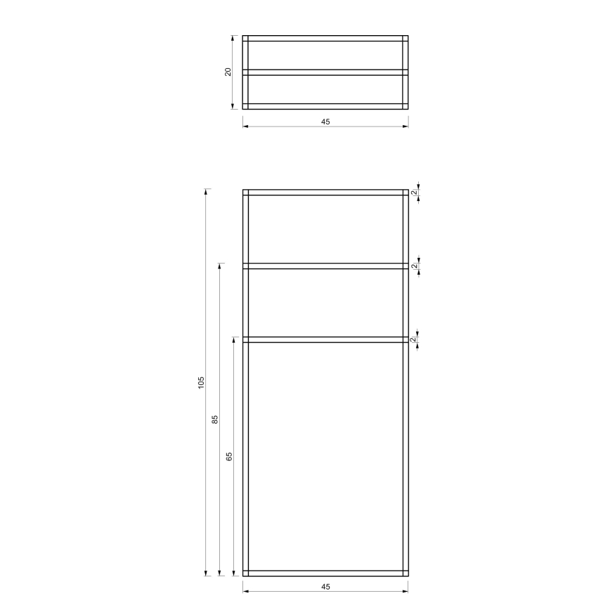 Тримач для рушників 105x45 см чорний