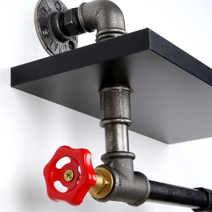 Тримач для туалетного паперу з поличкою BORU чорний