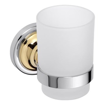 Тримач для зубних щіток 7x9,5 см сріблястий/золотий