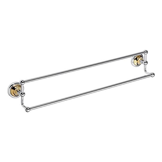 Тримач рушників 66,5x12,5 cm срібляний/золотий