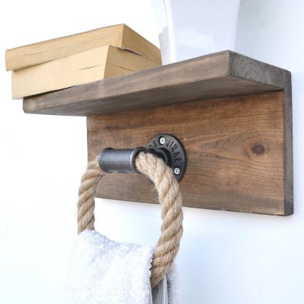 Тримач рушників з полицею BORURAF 14x30 см ялина