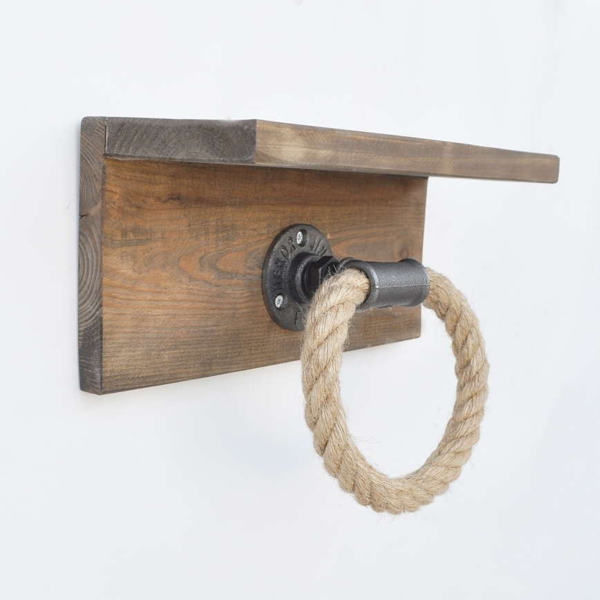 Тримач рушників з полицею BORURAF 14x30 см ялина