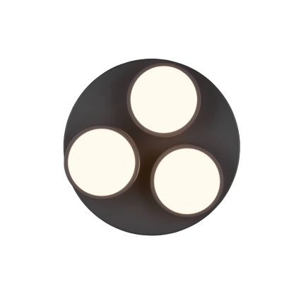 Trio - диммируемый светодиодный потолочный светильник FRANKLIN 3xLED/8,5W/230V 3000K диам. 35 см черный