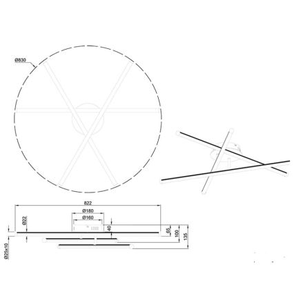 Trio - LED Пристельова люстра з регулюванням яскравості SMARAGD 3xLED/8W/230V 3000-6000K
