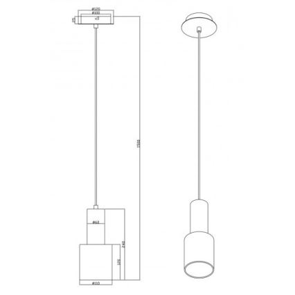 Trio - Люстра на тросе WAILER 1xGU10/5W/230V бежевая