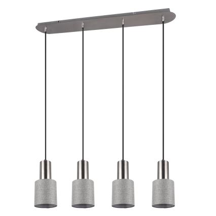 Trio - Люстра на тросе WAILER 4xGU10/5W/230V серая