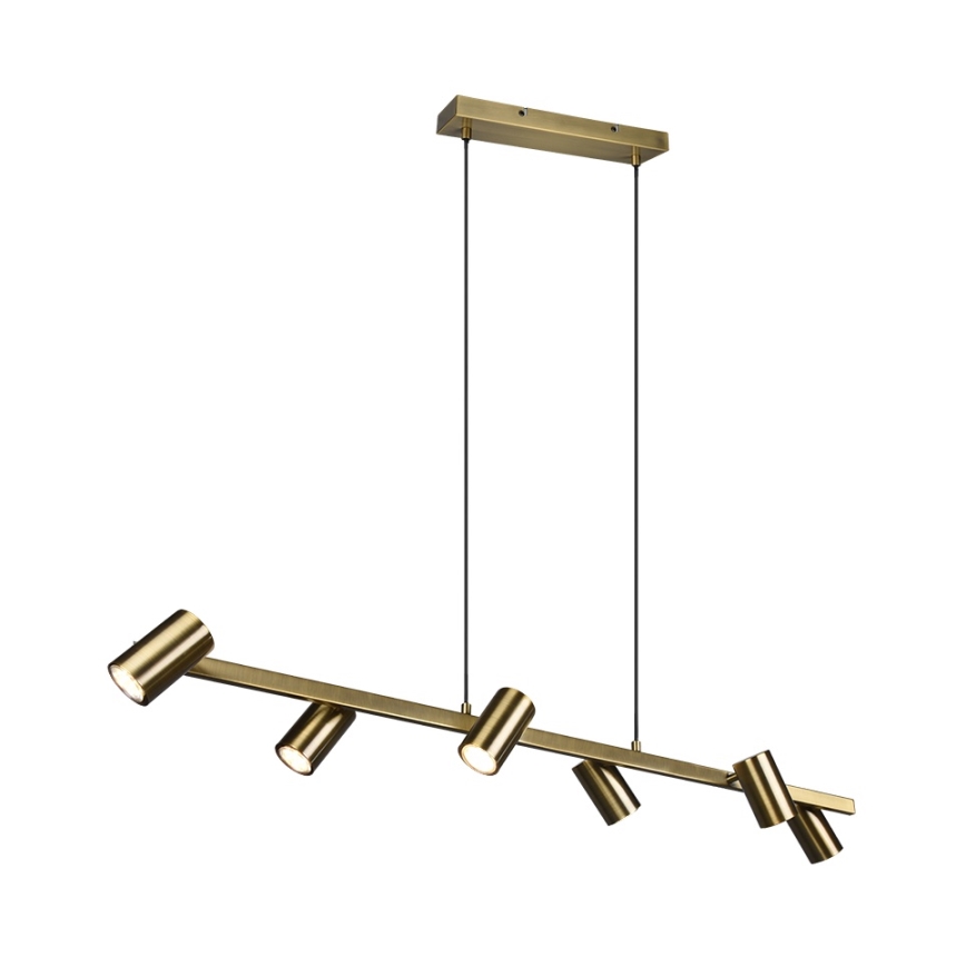 Trio - Люстра на тросі MARLEY 6xGU10/35W/230V латунь