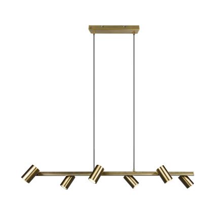 Trio - Люстра на тросі MARLEY 6xGU10/35W/230V латунь