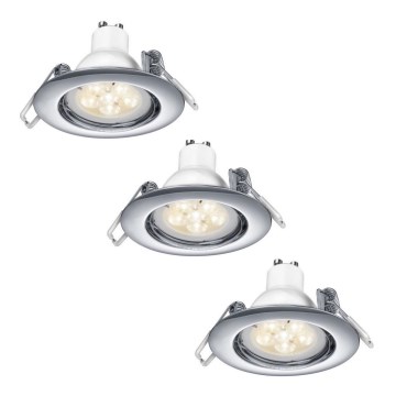 TRIO - Набор 3x светодиодных диммируемых встраиваемых светильника 1xGU10/5,5W/230V