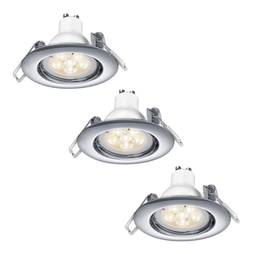 TRIO - Набор 3x светодиодных диммируемых встраиваемых светильника 1xGU10/5,5W/230V