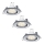 TRIO - Набор 3x светодиодных диммируемых встраиваемых светильника 1xGU10/5,5W/230V